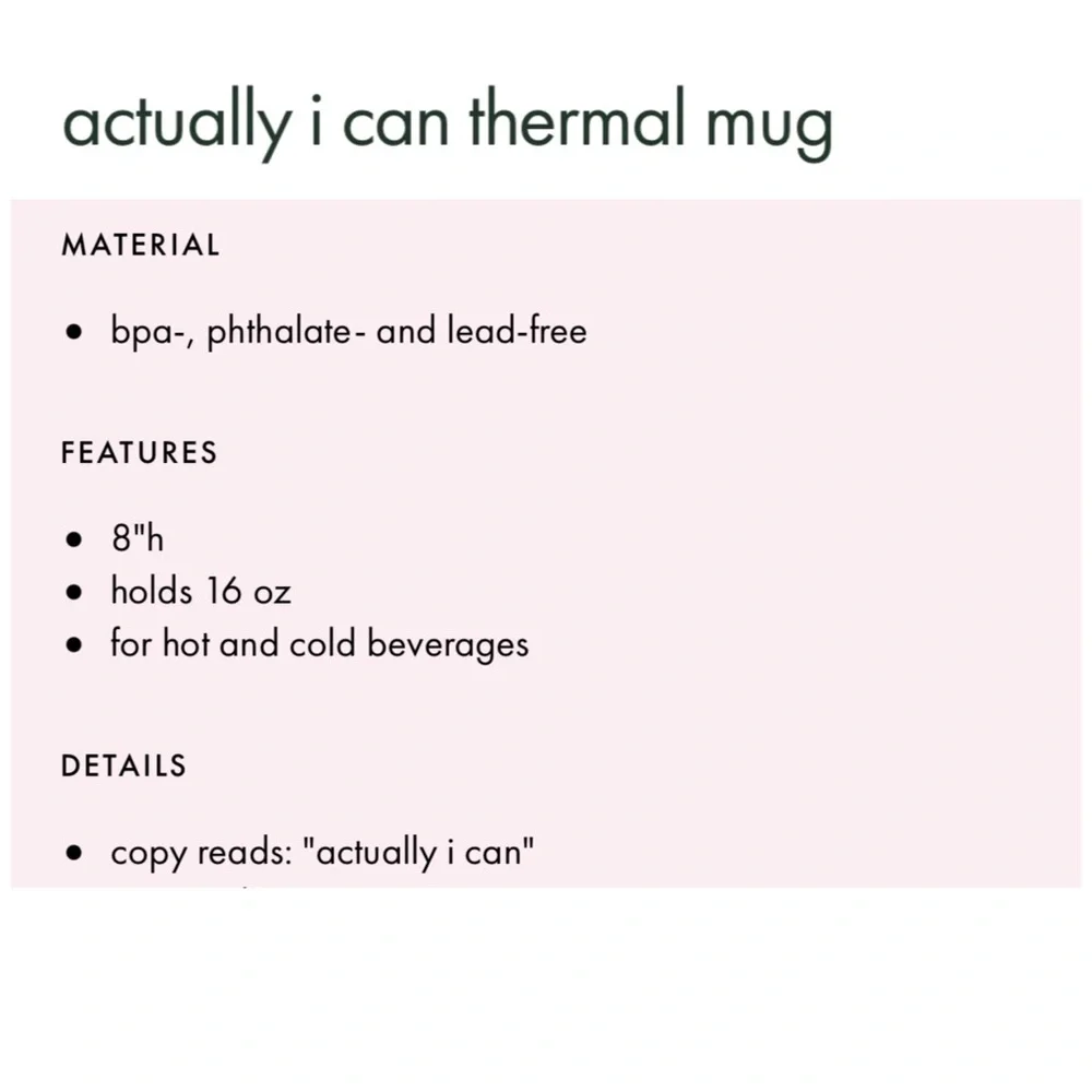 Kate Spade Actually I Can Thermal Mug